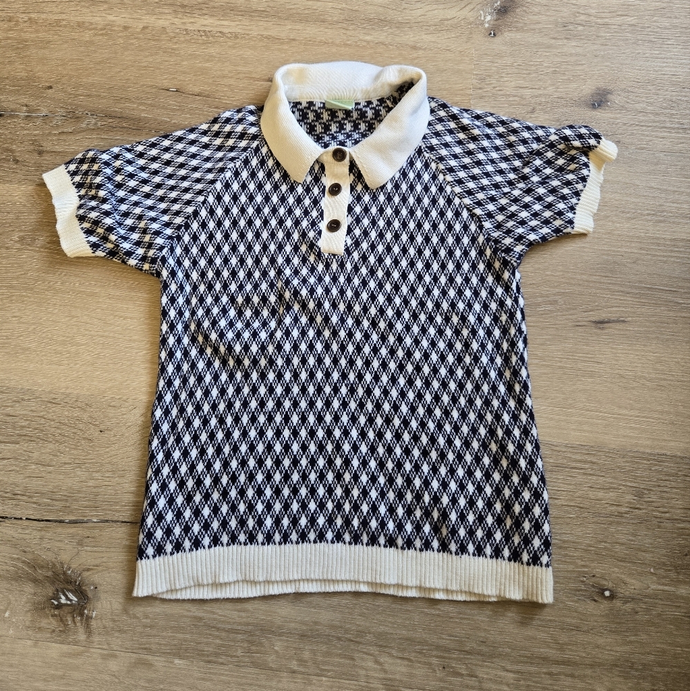 FUB Polo shirt Extra Fine Knit Merino Wool | Navy blue